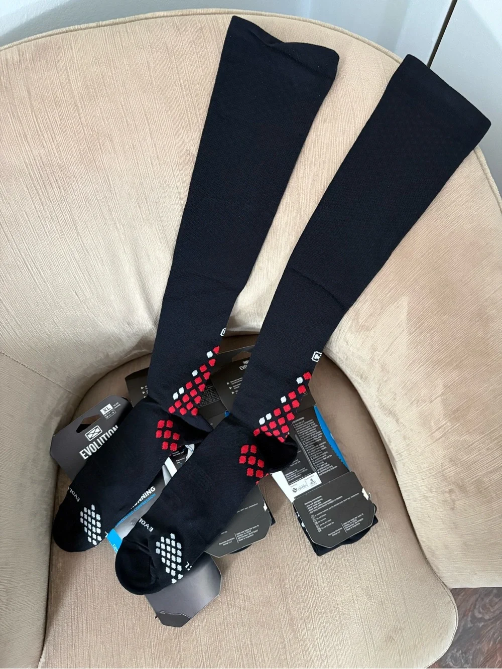 Trail Running Compression Socks Evolution XL Outdoor Microfiber Bundle 3 NWT
